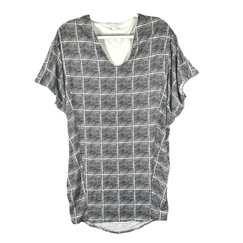 Bella Luxx LA Anthropologie Popover Oversize V-Neck Dress XS Short Sleeve Tunic